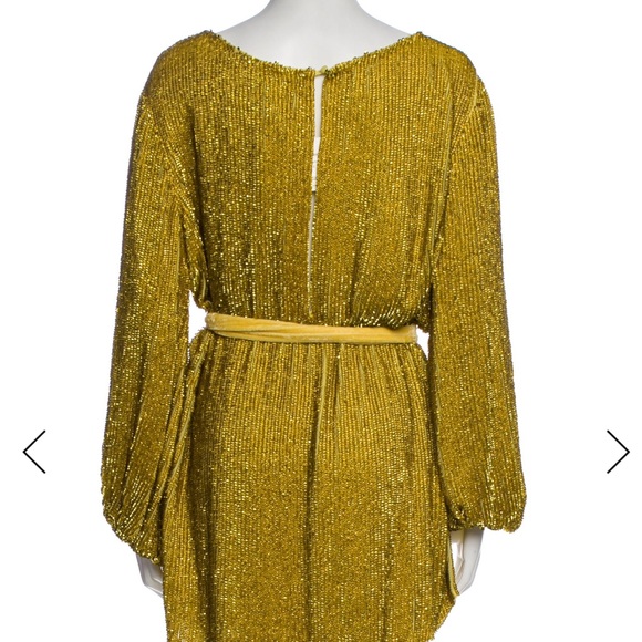 Retrofete Gold Shimmer Mini Dress - Picture 2 of 3